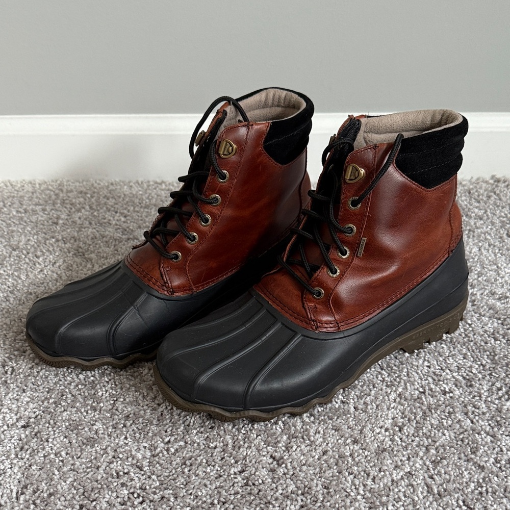 Sperry Men's Brown and Black Duck Boots